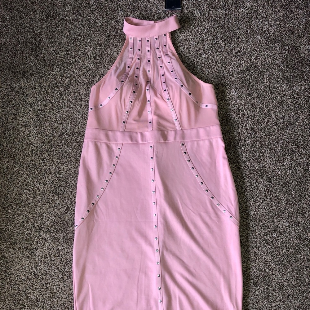Mauve Mock Neck Dress